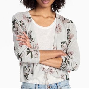 Dynamite Grey Floral Cardigan
